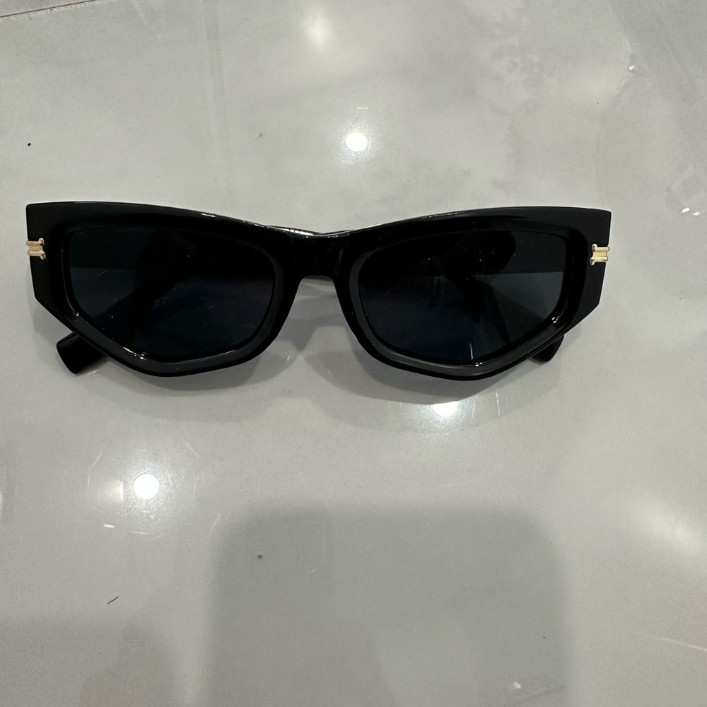 Black Sunglasses with Gold Accent